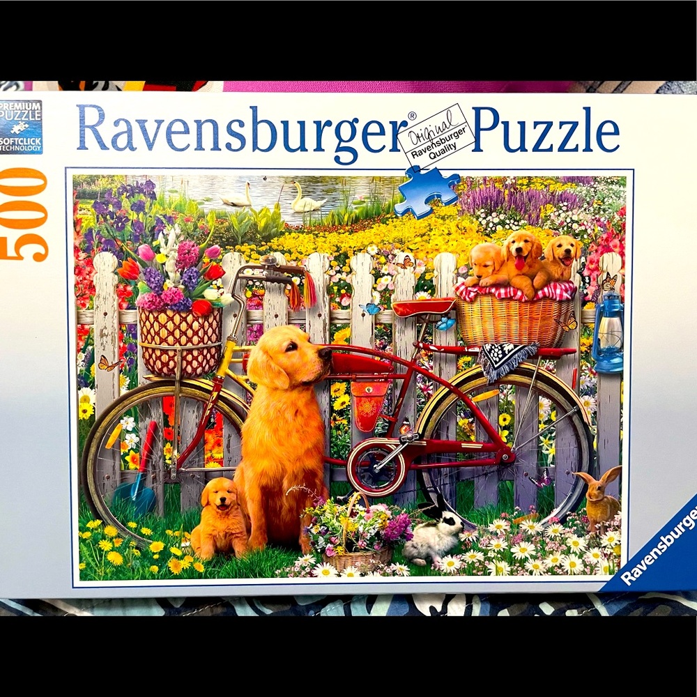 Ravensburger Puzzle 🧩 Dog with Bike - 500 pieces